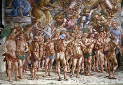 The last judgment: the elected. Detail (fresco 作者 卢卡·西诺雷利（Luca Signorelli）