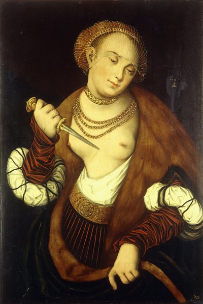 Lucretia，1548年 作者 卢卡斯·克拉纳赫