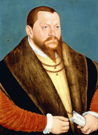 萨克森奥古斯都公爵的肖像 作者 Lucas Cranach