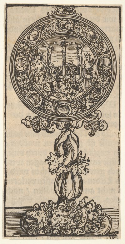 1509年，维滕贝格（Wittenberg）遗物大系列上的一只被钉死在十字架上的银镀金太平洋。 作者 卢卡斯·克拉纳赫