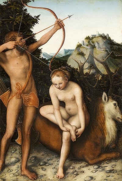 Apoll和Diana。约于1530年 作者 卢卡斯·克拉纳赫