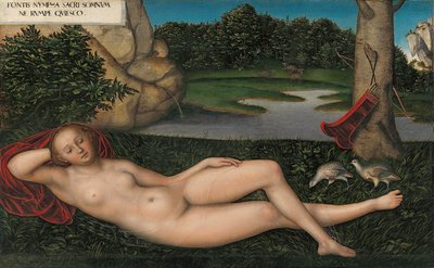 德语  Quellnymphe 喷泉边的仙女 作者 卢卡斯·克拉纳赫