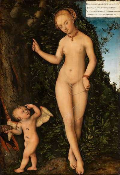 德语：Venus mit Amor als Honigdieb 维纳斯与偷蜜贼丘比特 作者 卢卡斯·克拉纳赫