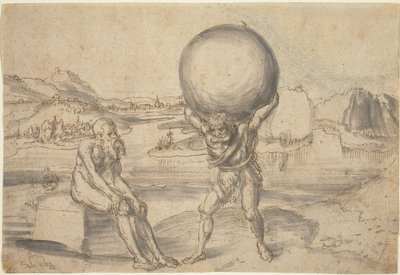 赫拉克勒斯缓解全球地图集》（Hercules Relieving Atlas of the Globe）。 作者 卢卡斯·克拉纳赫