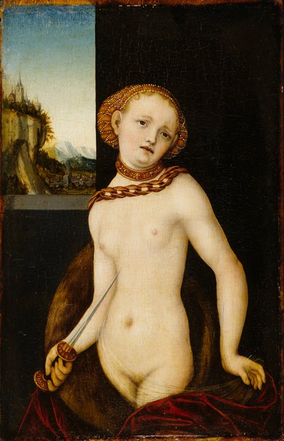 Lucretia，1530年。 作者 卢卡斯·克拉纳赫