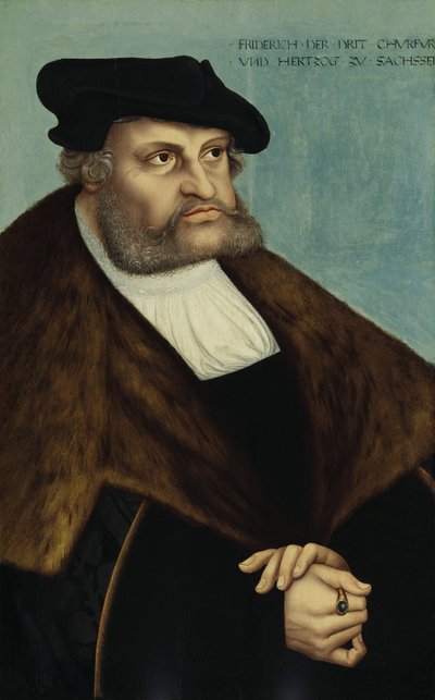 萨克森选帝侯弗雷德里克三世的肖像1463-1525 作者 卢卡斯·克拉纳赫