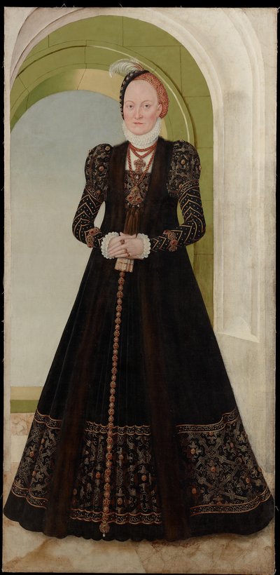 丹麦安娜，萨克森公爵夫人 作者 卢卡斯·克拉纳赫（Lucas Cranach）
