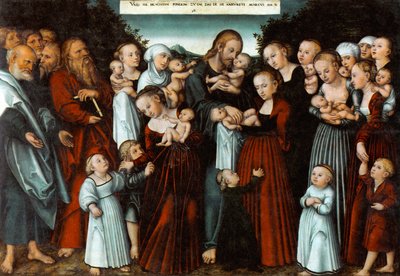 德语：Christus segnet die Kinder 基督保佑儿童 作者 卢卡斯·克拉纳赫（Lucas Cranach）