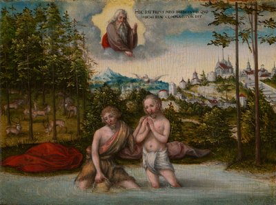 基督的洗礼 作者 卢卡斯·克拉纳赫（Lucas Cranach）