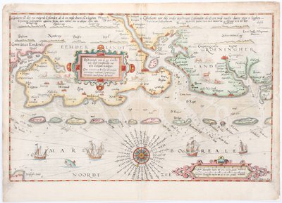 瓦格纳尔绘制的 1584 年东弗里斯兰地图 作者 卢卡斯·詹森·瓦格纳尔