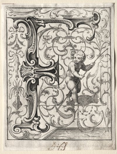 新ABC手册：F，1627年。 作者 卢卡斯·基利安（Lucas Kilian）
