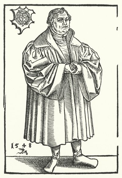 German Protestant reformer Martin Luther in later life (engraving) 作者 老卢卡斯（继克拉纳赫之后）