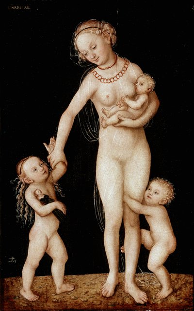 老卢卡斯·克拉纳赫 (1472-1553) 的慈善绘画 56x36 厘米伦敦，国家美术馆 作者 老卢卡斯·克拉纳赫