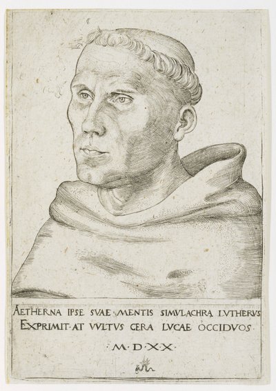 马丁·路德（Martin Luther），《四分之三》视野中的半身像 作者 老卢卡斯·克拉纳赫