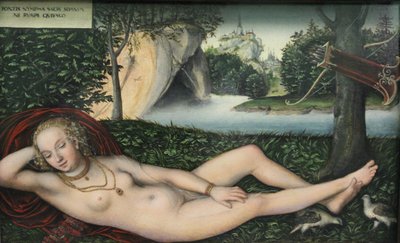 源头的仙女，1537 年之后（橡木上的油彩） 作者 老卢卡斯·克拉纳赫