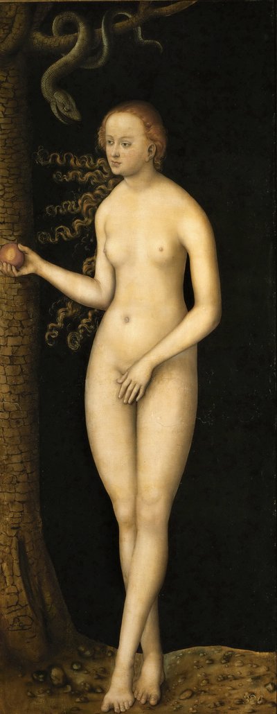 Renaissance : The Fall of Man: Eve par Cranach, Lucas, the Elder (1472-1553), ca 1510-1520. Oil on wood 作者 老卢卡斯·克拉纳赫