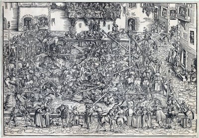 锦标赛 - 克拉纳赫，老卢卡斯（1472-1553） - 1509 - 木刻 - 26,4x38 - 私人收藏 作者 老卢卡斯·克拉纳赫