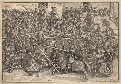 Tournoi - 锦标赛 - Cranach, Lucas, the Elder (1472-1553) - 1509 - 木刻 - 29,5x42,5 - 私人收藏 作者 老卢卡斯·克拉纳赫