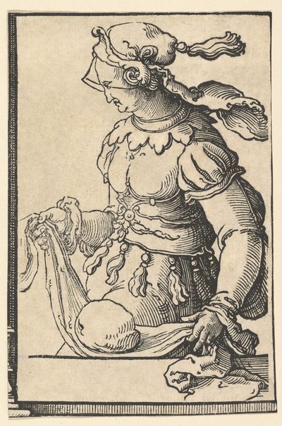 库比·西比（Cumean Sibyl），来自西比尔斯（Sibyls）系列。 1530。 作者 卢卡斯·范·莱登