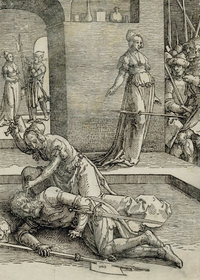 Jael杀死西西拉，1515-19 作者 卢卡斯·范·莱登