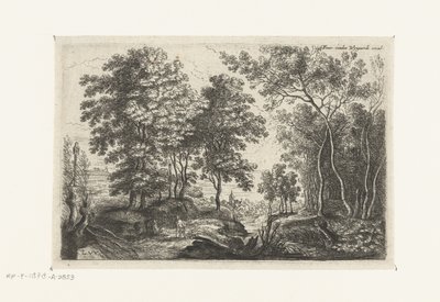 溪流穿过森林的风景
六幅风景画（系列名称） 作者 弗兰斯·范登·维恩加德
