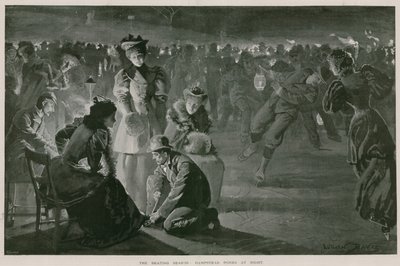 滑冰季节：夜晚的汉普斯特德池塘（平版） 作者 露西戴维斯