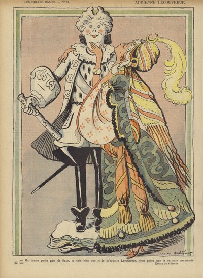 Adrienne Lecouvreur，笑的插图 作者 Lucien Metivet