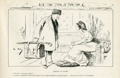 Le Rire 插图，24/08/12 - 从俄罗斯返回 - 反教权主义，俄罗斯，共和国总统，帽子，正式访问 - 玛丽安，庞加莱雷蒙德（雕刻） 作者 露西安·梅蒂（Lucien Metivet）