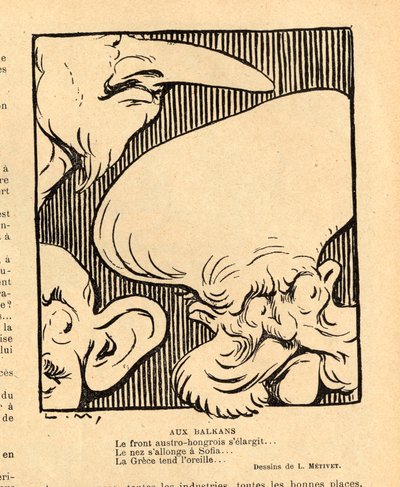 Le Rire rouge，黑白讽刺 作者 露西安·梅蒂（Lucien Metivet）