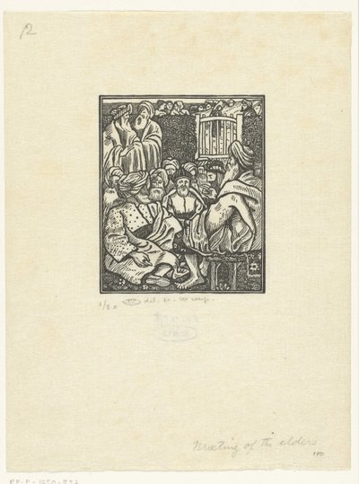 波阿斯与十位长老会面 作者 卢西安·皮萨罗（Lucien Pissarro）
