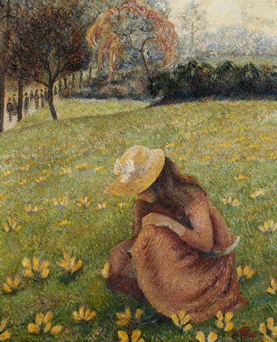 番红花;番红花 作者 卢西安·皮萨罗（Lucien Pissarro）