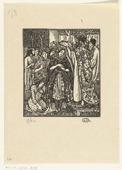 以斯帖的加冕礼 作者 卢西安·皮萨罗（Lucien Pissarro）