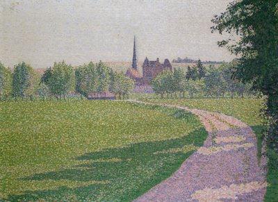 埃拉格尼教堂, 1886年 作者 卢西安·皮萨罗（Lucien Pissarro）