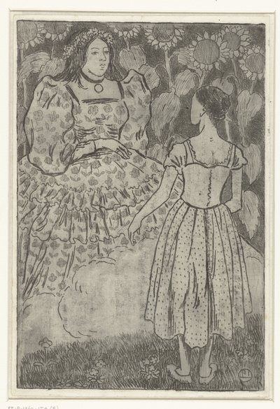 仙女出现在灰姑娘面前 作者 卢西安·皮萨罗（Lucien Pissarro）
