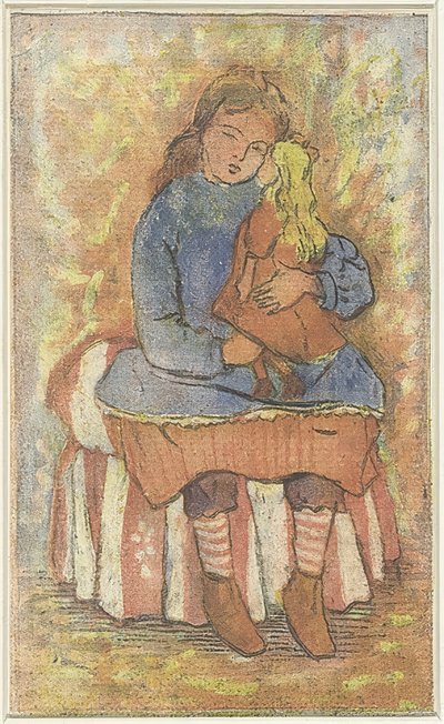 洋娃娃的女孩 作者 卢西安·皮萨罗（Lucien Pissarro）