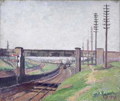 韦尔斯农场铁路桥，阿克顿 作者 卢西安·皮萨罗（Lucien Pissarro）