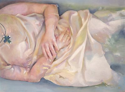 交叉的双手，2004 年（木板油画） 作者 露辛达·阿伦德尔