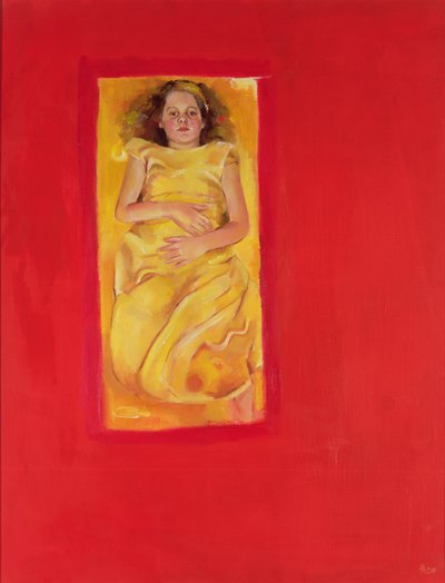 床上的女孩，2004 年（布面油画） 作者 露辛达·阿伦德尔