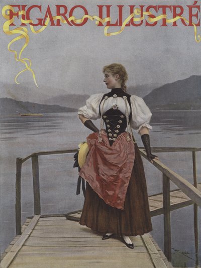 在瑞士（瑞士）。 1893年7月，着名的费加罗报道封面 作者 Lucius Rossi