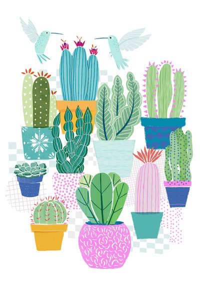 仙人掌之爱》，2015 年（数字） 作者 露西·巴纳吉