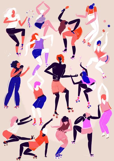 Roller Disco，2015（数字） 作者 露西·巴纳吉