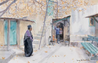 埃塞俄比亚人，耶路撒冷圣墓教堂，2019年（纸上写有w - c） 作者 露西·威利斯