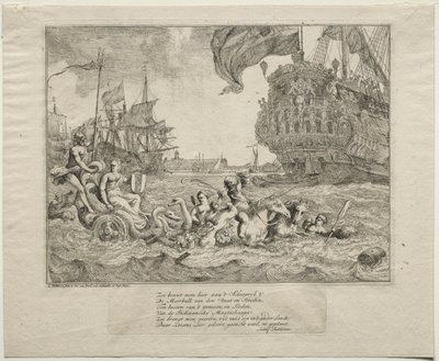1701年，海王星战车上的阿姆斯特丹骑马拟人化。 作者 鲁道夫·贝克森