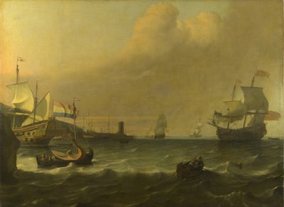 进入地中海港口的荷兰战争士兵，1681年 作者 鲁道夫·巴克惠曾