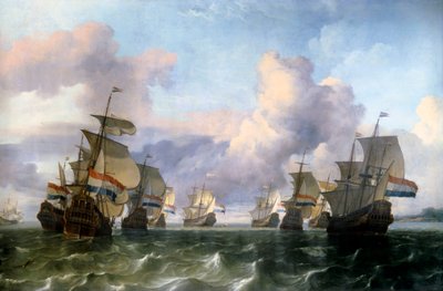 印度公司的荷兰翼。鲁道夫-巴克海森（1631-1708）的画作，Ec.冬青。 作者 鲁道夫·我·巴克森