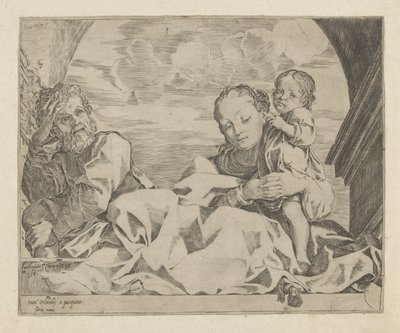 拱门下的圣家族 作者 卢多维科·卡拉奇（Ludovico Carracci）