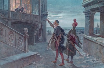 莎士比亚的奥赛罗（chromolitho）插图 作者 卢多维科·马尔凯蒂（Ludovico Marchetti）