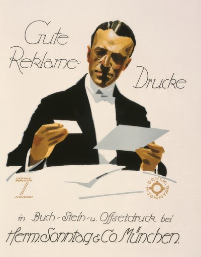 Gute Reklame-Drucke bei Herm. Sonntag und Co. München 作者 路德维希·霍尔文