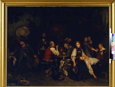 Lendemain de fete（庆典后的早晨）。路德维希-克瑙斯（1829-1910 年）的绘画作品 作者 路德维希·克瑙斯