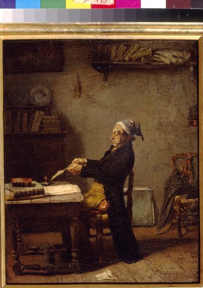 Scientist at work by Knaus, Ludwig (1829-1910). Oil on wood. State A. Pushkin Museum of Fine Arts, Moscow 作者 路德维希·克瑙斯